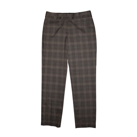 NEW DIRECTIONS NEW $49 Gray Plaid Slim Leg Dress Pants Stretch  Size 8 - Picture 1 of 3